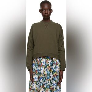 YMC You Must Create Almost grown Sweatshirt in Dark Khaki (Olive) Sz M